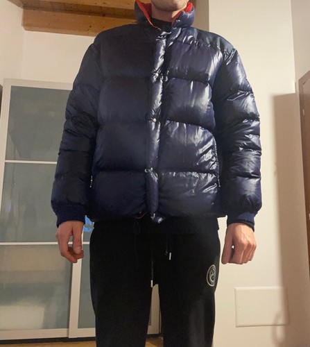 Giubbotto moncler blu usato - giubbotto, blu,